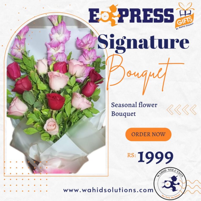 Signature Flower Bouquet express gifts by wahid solution free same day delivery within karachi