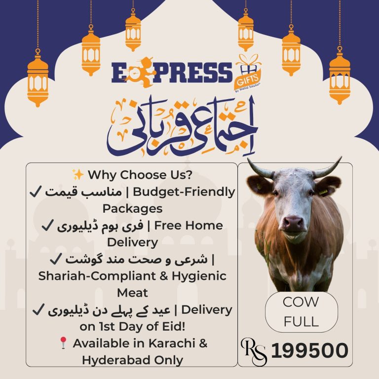 Full Cow Rs 199500 Ultimate Premium Qurbani the sunnah way to celebrate with wahid solution with delivery at door in hyderabad and karachi order now eid qurbani 2025